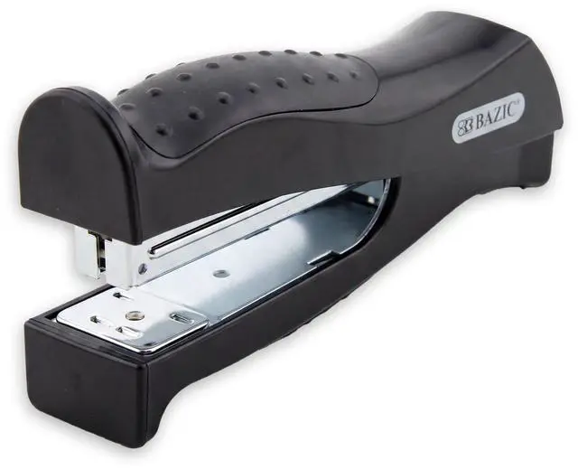 Main image of Stand-Up Full Strip Stapler, 26/6, with 500 Staples | 500 standard 26/6 staples for fast paper fastening at the desk, Classroom, Home