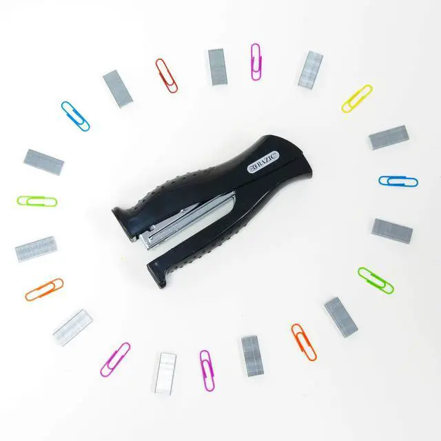 Alt view image 6 of 7 - Stand-Up Full Strip Stapler, 26/6, with 500 Staples | 500 standard 26/6 staples for fast paper fastening at the desk, Classroom, Home