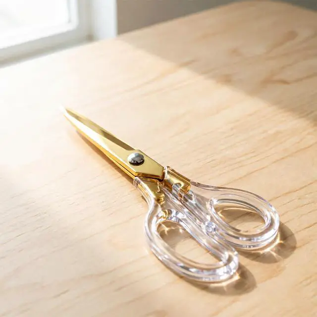 Alt view image 7 of 7 - Gold Scissors for Office Desk School Home Craft Sewing Fabric, 8 Inch | All Purpose, Stainless Steel, Gold, Golden