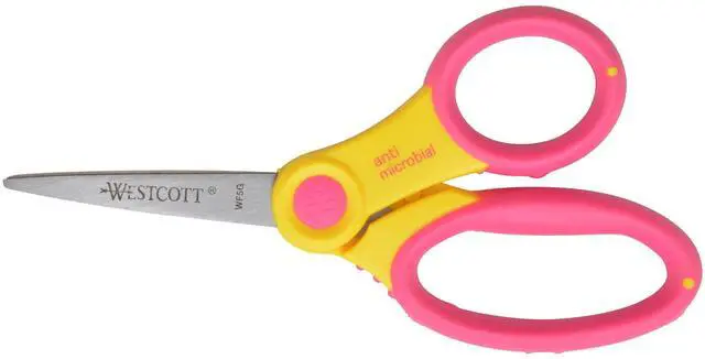 Main image of 14597 Right- and Left-Handed Scissors, Soft Handle Kids' Scissors, Ages 4-8, 5-Inch Pointed Tip