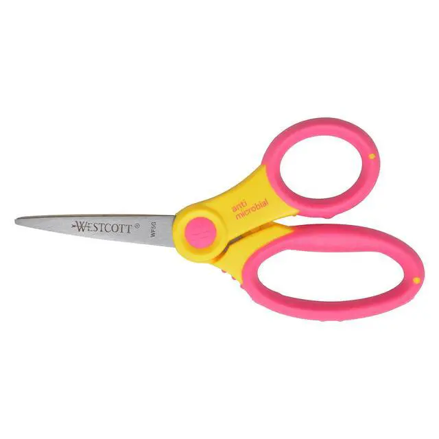 Alt view image 5 of 6 - 14597 Right- and Left-Handed Scissors, Soft Handle Kids' Scissors, Ages 4-8, 5-Inch Pointed Tip
