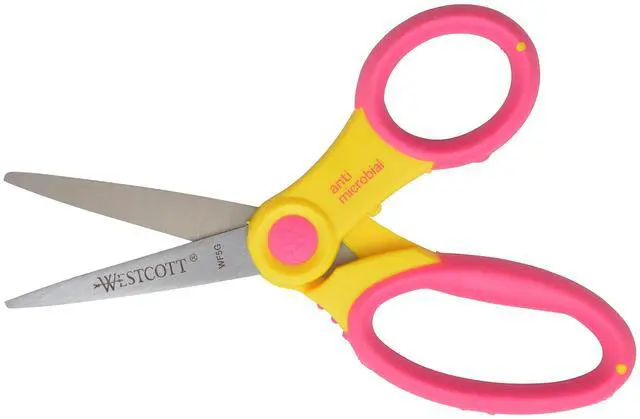 Alt view image 6 of 6 - 14597 Right- and Left-Handed Scissors, Soft Handle Kids' Scissors, Ages 4-8, 5-Inch Pointed Tip