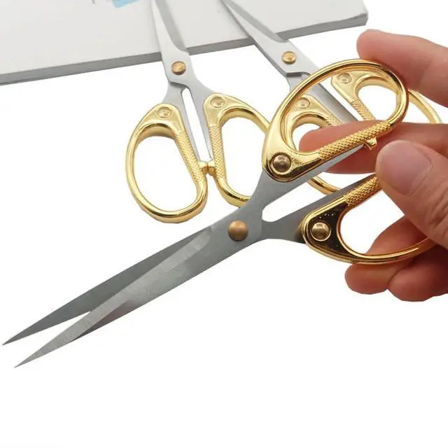 Alt view image 3 of 7 - Aesosor 6.3-inch Small Craft Scissors, Sharp Blades Office Scissors for Desk, Stainless Steel All Purpose Scissors for Office, Home, School, DIY, Sewing, Fabric (Gold)
