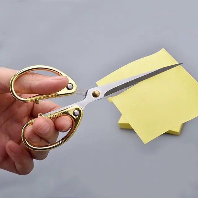 Alt view image 6 of 7 - Aesosor 6.3-inch Small Craft Scissors, Sharp Blades Office Scissors for Desk, Stainless Steel All Purpose Scissors for Office, Home, School, DIY, Sewing, Fabric (Gold)