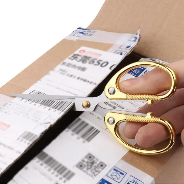 Alt view image 7 of 7 - Aesosor 6.3-inch Small Craft Scissors, Sharp Blades Office Scissors for Desk, Stainless Steel All Purpose Scissors for Office, Home, School, DIY, Sewing, Fabric (Gold)