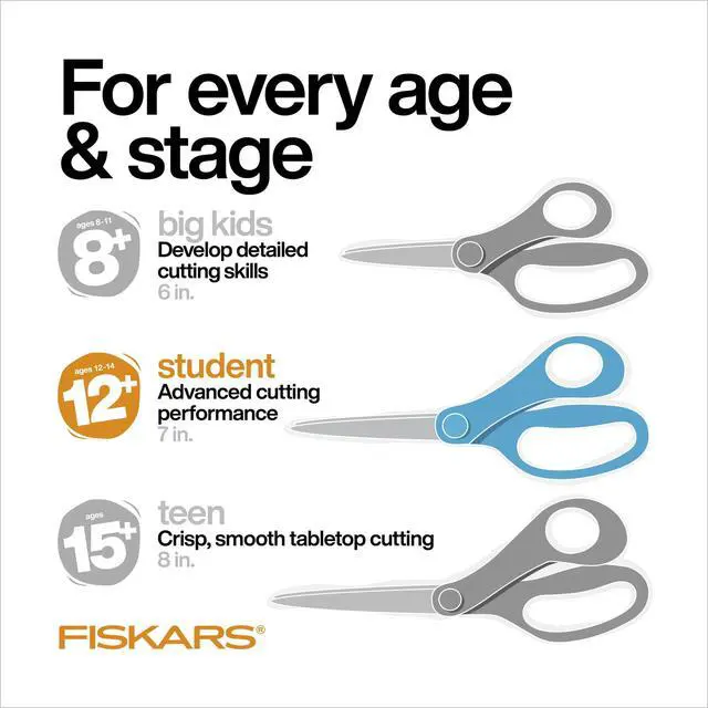 Alt view image 2 of 7 - 1997001001 Student Scissors, 8 1/2" Length, 2 4/5" Cut (FSK1997001001), Assorted