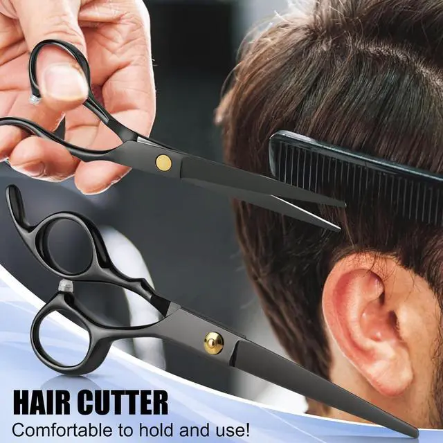 Alt view image 6 of 7 - Hair Cutting Scissors Shears Kits, Professional Haircut Scissors Set with Thinning Shears, Stainless Steel Barber Scissors for Men, Women, Kids, Salon & Home Use