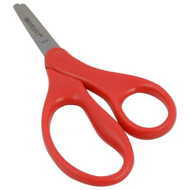 Alt view image 2 of 6 - 5" Blunt-Tip Scissors for Kids Ages 4-7 - Durable School or Craft Scissors in Assorted Colors Red or Blue