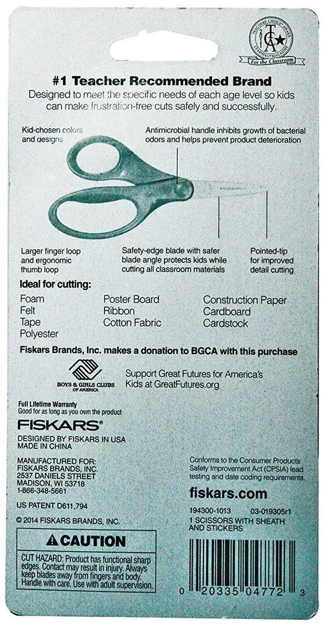 Alt view image 3 of 3 - Pink 5 Pointed Tip Kids Scissors