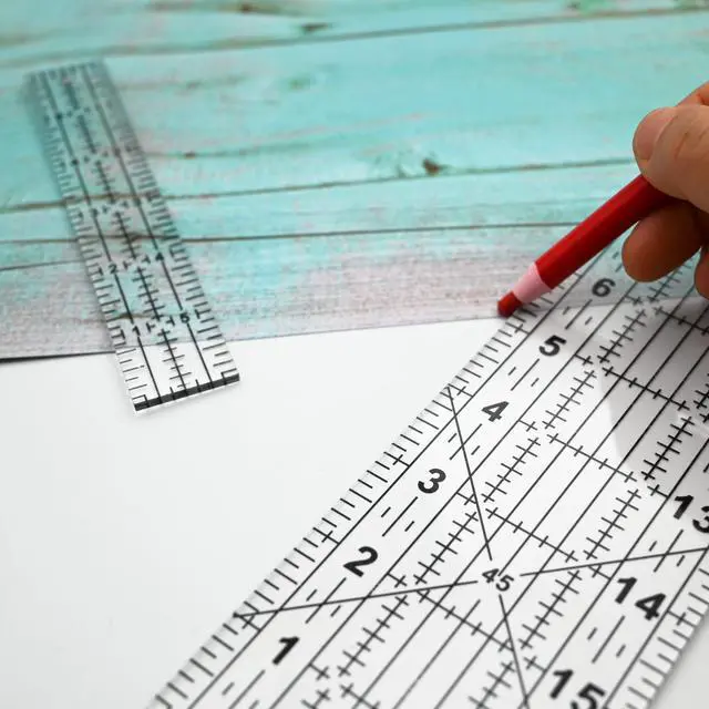 Alt view image 6 of 6 - Sewing Rulers Quilting Ruler,Acrylic Quilting Templates,Sewing Tools Accessories Supplies for Patchwork Precision Fabric Cutting 4pcs(1x6,3x17,1.5x17,1.5x10inch)