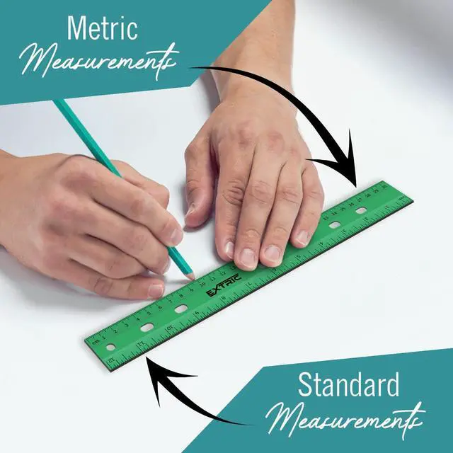 Alt view image 4 of 7 - Ruler 12 Inch Clear Plastic Rulers 6 PK Classroom Set Metric Inch | Use: Classrooms, Offices, Home, Art Projects, Measurement Scale: Inch & Metric, Features: Lightweight, Smooth Edges