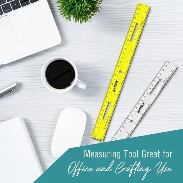 Alt view image 6 of 7 - Ruler 12 Inch Clear Plastic Rulers 6 PK Classroom Set Metric Inch | Use: Classrooms, Offices, Home, Art Projects, Measurement Scale: Inch & Metric, Features: Lightweight, Smooth Edges