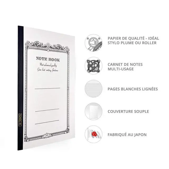 Alt view image 2 of 7 - Apica Notebook CD15 White - 7"x10"