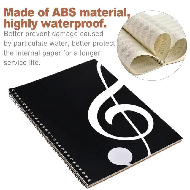 Alt view image 6 of 6 - Blank Sheet Music Notebook Staff Manuscript Paper Book 10.24"x7.5" for Music Composition Notation Notepad for Musicians Songwriters Theory Exercise Journal 100 Pages