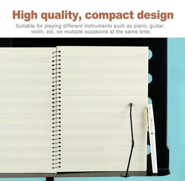 Alt view image 5 of 6 - Blank Sheet Music Notebook Staff Manuscript Paper Book 10.24"x7.5" for Music Composition Notation Notepad for Musicians Songwriters Theory Exercise Journal 100 Pages