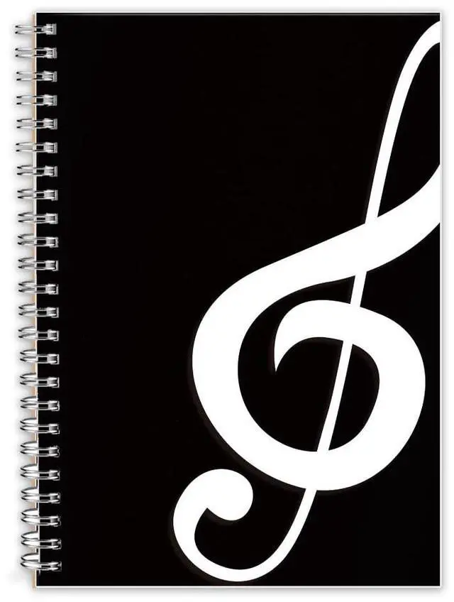 Main image of Blank Sheet Music Notebook, Composition Staff Paper Notebook, Manuscript Paper Book, 11 Staves, Art Music Notebooks Black 160 Pages, 26x19cm