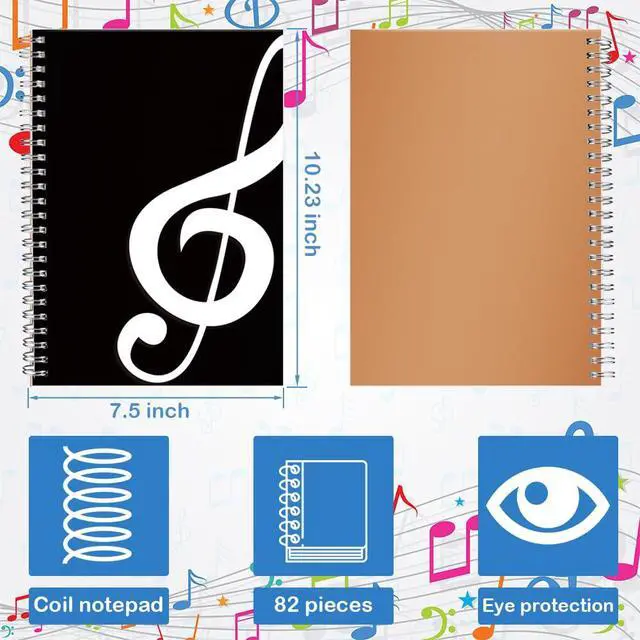 Alt view image 4 of 7 - Blank Sheet Music Notebook, Composition Staff Paper Notebook, Manuscript Paper Book, 11 Staves, Art Music Notebooks Black 160 Pages, 26x19cm