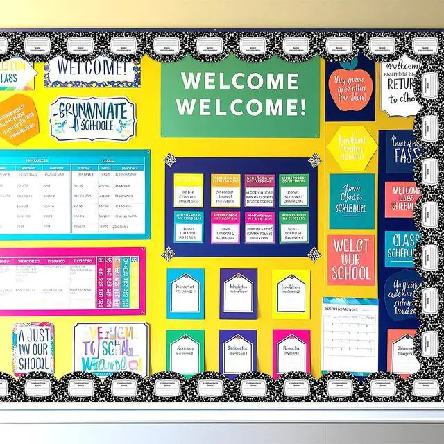 Alt view image 7 of 7 - Composition Notebook Bulletin Board Border Back to School Black White Composition Notebook Die-Cut Border Trim for First Day of School Home Office Classroom Chalkboard Wall Decoration, 32.8ft