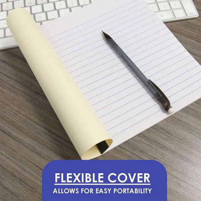 Alt view image 6 of 7 - Manila Cover Composition Notebook, Wide-Ruled, 20 Sheets | 20 wide-ruled sheets (40 pages); sewn binding; 8.5 x 7 in; class notes and journaling; 2