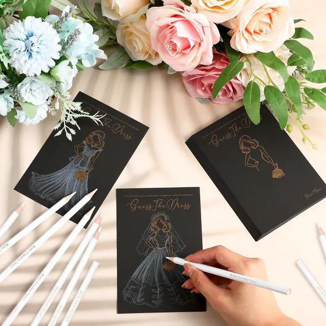 Alt view image 6 of 7 - 24 Pcs White Fabric Pencils for Sewing White Colored Chalk Pencils Water Soluble Tailors Chalk for Fabric Wipe Quilting Pens Sewing Washable Marking Pen for Wedding Bridal Shower Games