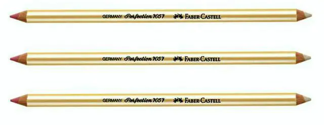 Main image of Eraser Pencil - Perfection art eraser pencils for drawing, artist supplies, Dual function for erasing Ink and colored pencils - 3 Pack