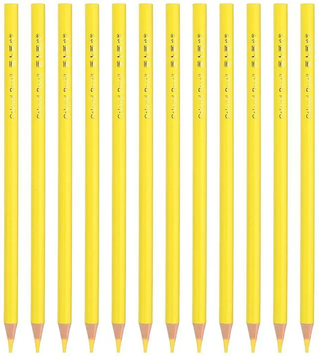 Main image of Lemon Yellow Colored Pencils Set,12 Pcs Oil Color Pencils Wooden Coloring Drawing Pencil for Artists Art Painting