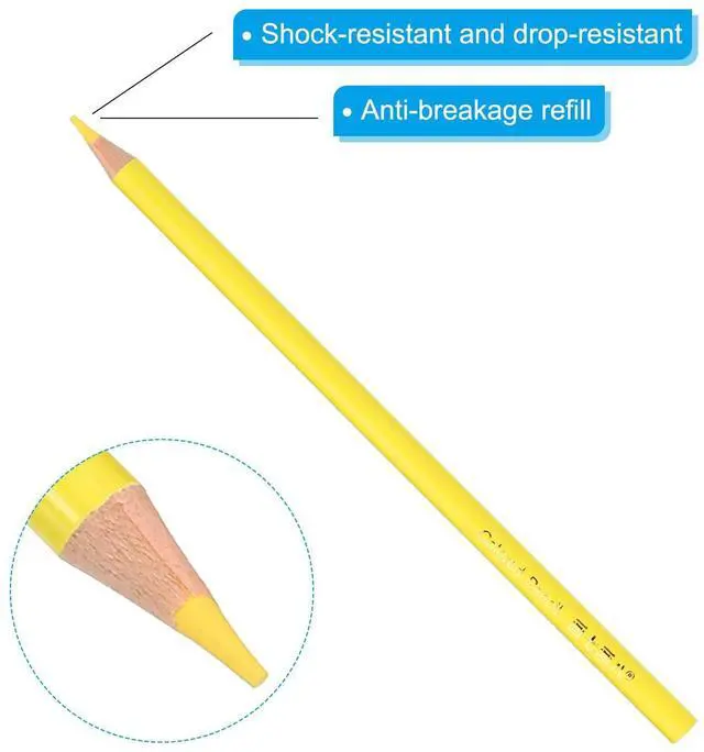 Alt view image 4 of 7 - Lemon Yellow Colored Pencils Set,12 Pcs Oil Color Pencils Wooden Coloring Drawing Pencil for Artists Art Painting