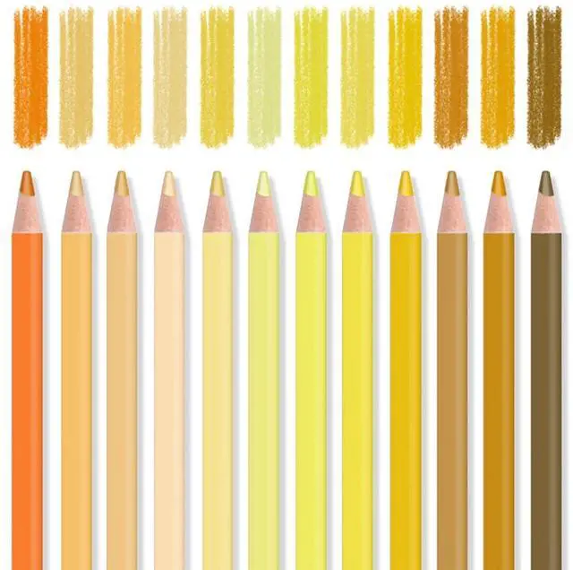 Main image of 12Pcs Yellow Colored Pencils Set,Professional Drawing Pencils for Adults | Oil Based,No Duplicates,Pre-sharpened Wooden Sketch Pencil Art Supplies for Coloring Books