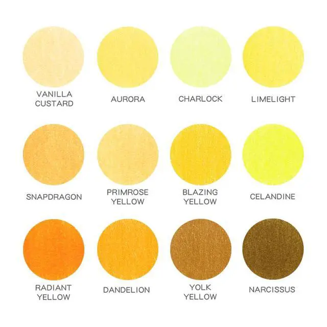 Alt view image 2 of 6 - 12Pcs Yellow Colored Pencils Set,Professional Drawing Pencils for Adults | Oil Based,No Duplicates,Pre-sharpened Wooden Sketch Pencil Art Supplies for Coloring Books