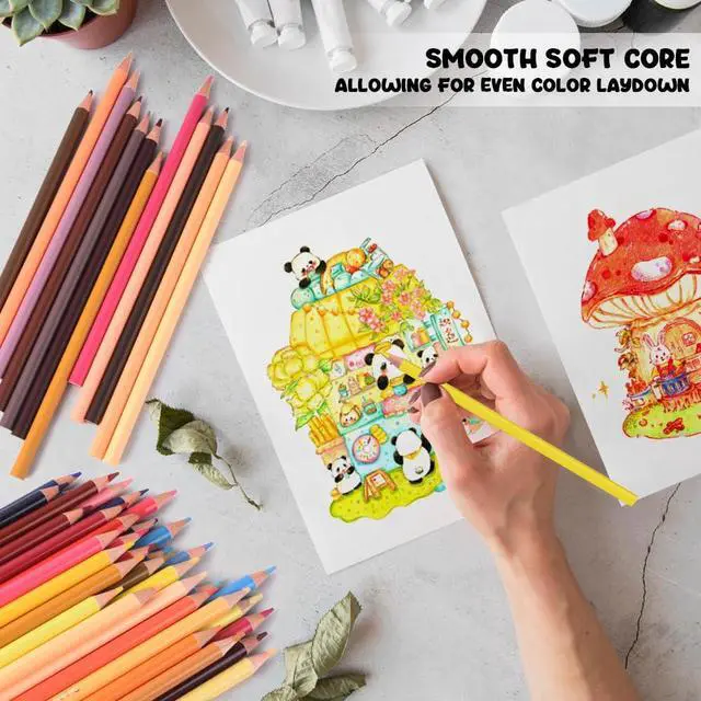 Alt view image 5 of 6 - 12Pcs Yellow Colored Pencils Set,Professional Drawing Pencils for Adults | Oil Based,No Duplicates,Pre-sharpened Wooden Sketch Pencil Art Supplies for Coloring Books