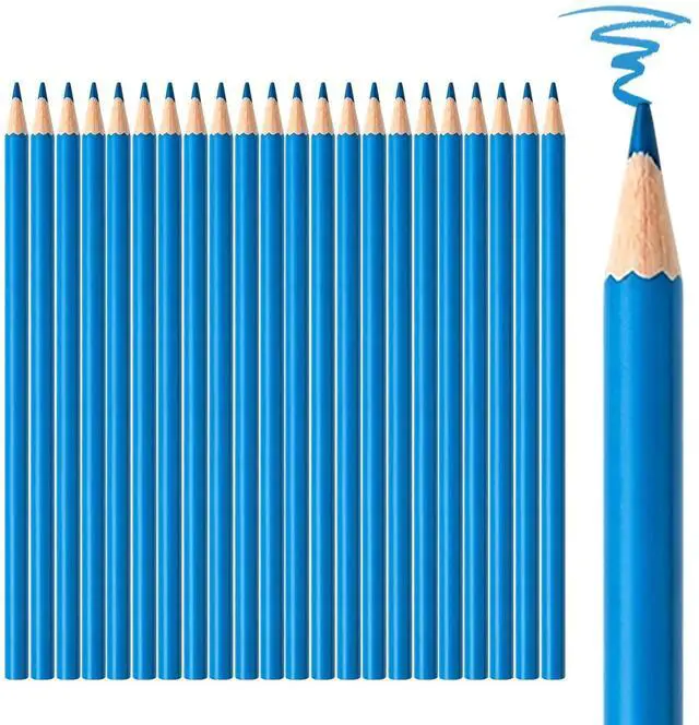 Main image of 24 PCS Blue Colored Pencils, Pre-sharpened Professional Wooden Art Pencils Set for Artists Painting | Premium Drawing Sketching Supplies