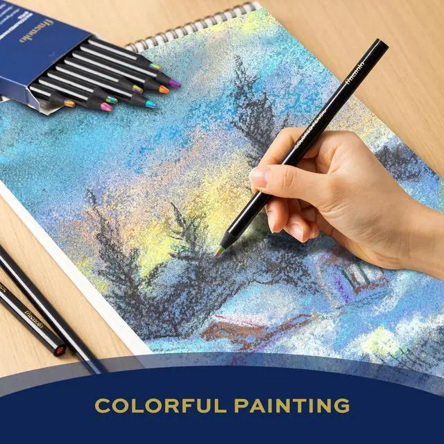 Alt view image 2 of 7 - Art Supplies 8 Jumbo Rainbow Colored Pencils, Stocking Stuffers for Kids | Colored pencils with sharpener, arts and crafts for drawing & coloring, party favors, gifts for kids age 5-12 year old