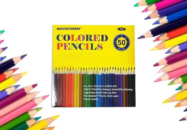 Alt view image 2 of 7 - 50Pcs Colored Pencils, 50 Vibrant Colors | Drawing Pencils for Sketch, Arts, Coloring Books, Back to school