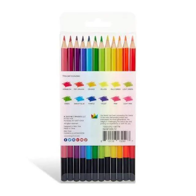 Alt view image 4 of 4 - Neon Colored Pencils, 12 pc, for Adult Coloring Books, Fluorescent Colored Professional Drawing Pencils Set Art Supplies Kit for Adults Beginners Artists, Soft Core