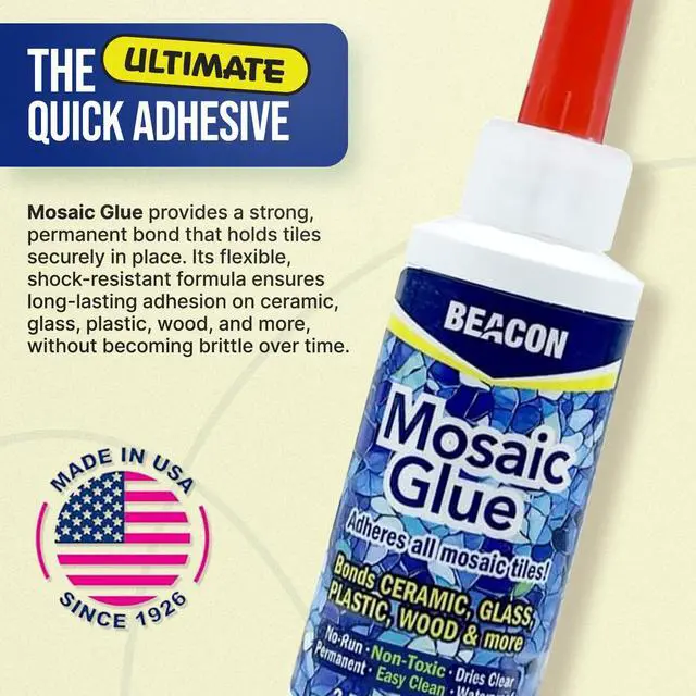 Alt view image 6 of 7 - Mosaic Glue - Non-Toxic & Water Resistant, Ideal for All Tiles & Surfaces, 2-Ounce