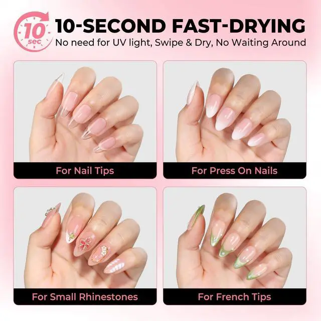 Alt view image 5 of 7 - Super Strong Nail Glue 5PcsX2g for Press On Nails | Quick Drying, Semi Solid Nail Glue Gel For Acrylic Fake Nails Tips, Mini Tubes, Mess-Free, No Lamp Needed, Beginners-Friendly