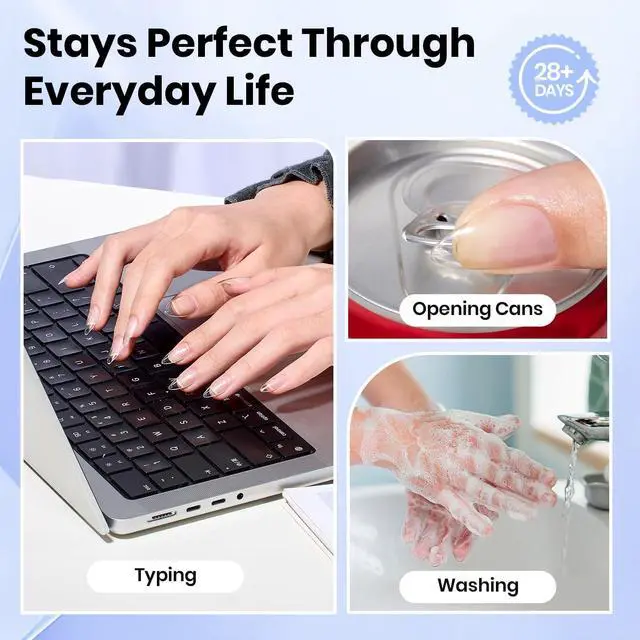 Alt view image 6 of 7 - 2Pcs 15ml Gel Nail Glue for Acrylic Nail Tips, UV Nail Glue | for Clear Press-On Nails, Clear Self-Leveling Nail Extension Gel, Low-Odor Formula, Long-Lasting Wear for DIY & Salon Use