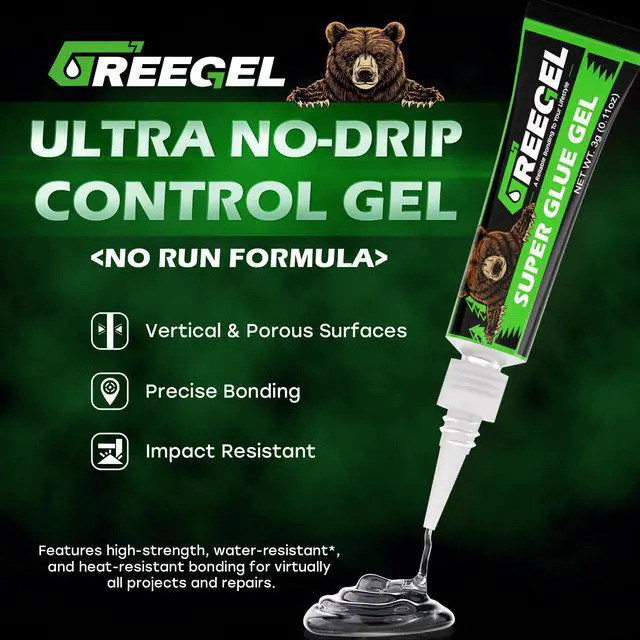 Alt view image 3 of 7 - Super Glue Gel for Plastic, Shoes, Ceramic, Wood, CA Glue 3G x 4 | All Purpose Superglue Clear Instant Cyanoacrylate Adhesive Single Use Glue for Quick Fixes & Household Repairs