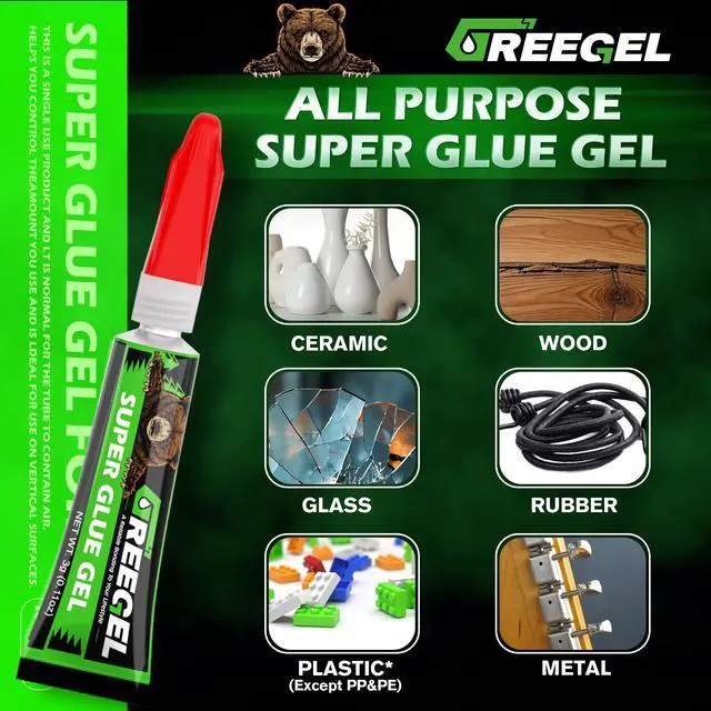 Alt view image 5 of 7 - Super Glue Gel for Plastic, Shoes, Ceramic, Wood, CA Glue 3G x 4 | All Purpose Superglue Clear Instant Cyanoacrylate Adhesive Single Use Glue for Quick Fixes & Household Repairs