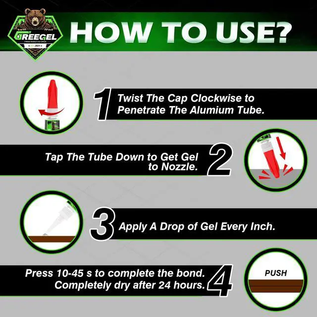 Alt view image 6 of 7 - Super Glue Gel for Plastic, Shoes, Ceramic, Wood, CA Glue 3G x 4 | All Purpose Superglue Clear Instant Cyanoacrylate Adhesive Single Use Glue for Quick Fixes & Household Repairs