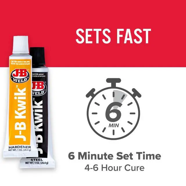 Alt view image 2 of 7 - 8276 KwikWeld Quick Setting Steel Reinforced Epoxy - Dark Grey 2 oz