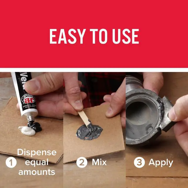 Alt view image 6 of 7 - 8276 KwikWeld Quick Setting Steel Reinforced Epoxy - Dark Grey 2 oz