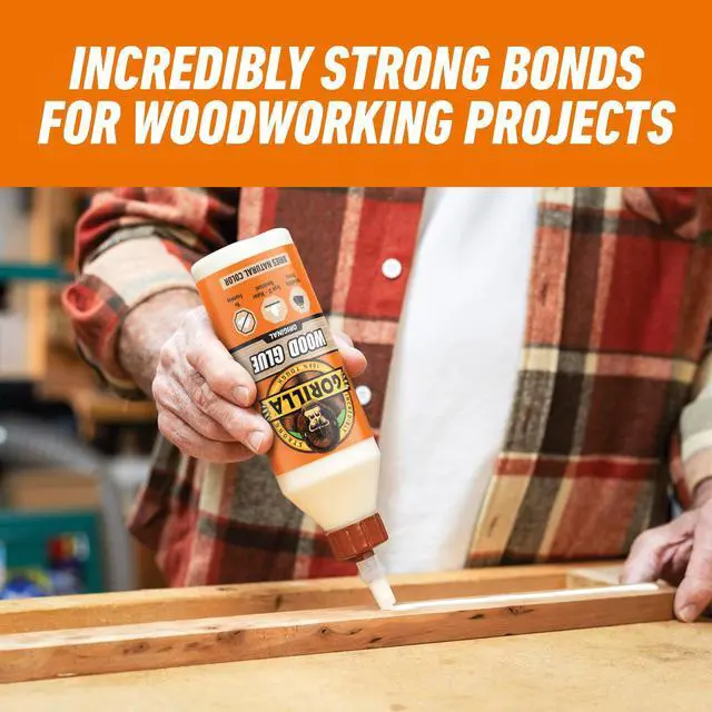 Alt view image 2 of 7 - Wood Glue, 18 oz Bottle, Water Resistant PVA Adhesive | Dries Natural Color, Paintable & Sandable, Ideal for Woodworking, Fast Clamp,