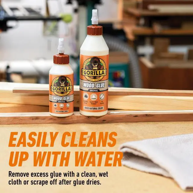 Alt view image 7 of 7 - Wood Glue, 18 oz Bottle, Water Resistant PVA Adhesive | Dries Natural Color, Paintable & Sandable, Ideal for Woodworking, Fast Clamp,