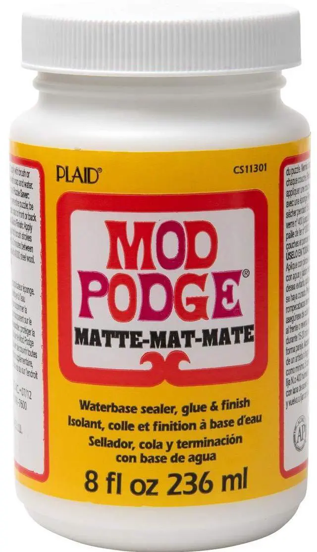 Main image of Matte Sealer, Glue & Finish: All-in-One Craft Solution- Quick Dry, Easy Clean, for Wood, Paper, Fabric & More. Non-Toxic - Craft with Confidence, Made in USA, 8 oz., Pack of 1