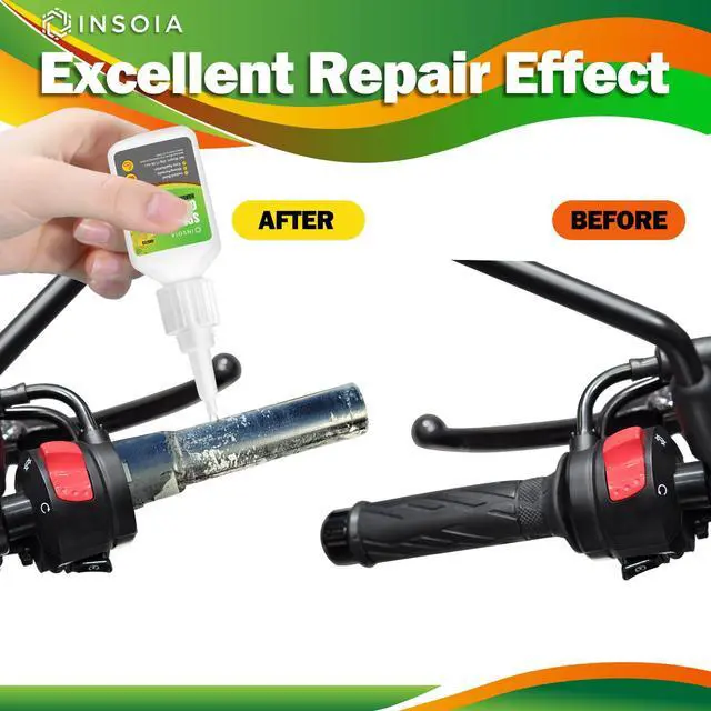 Alt view image 4 of 7 - Super Grip Glue Clear, 20g, Strong Bond, with Precision Tips | Grip adhesive for motorcycle, dirt bike, atv, bicycle, scooter grips. Vibration-resistant, waterproof, fast-set.