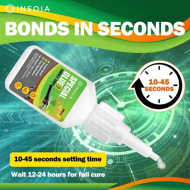 Alt view image 7 of 7 - Super Grip Glue Clear, 20g, Strong Bond, with Precision Tips | Grip adhesive for motorcycle, dirt bike, atv, bicycle, scooter grips. Vibration-resistant, waterproof, fast-set.