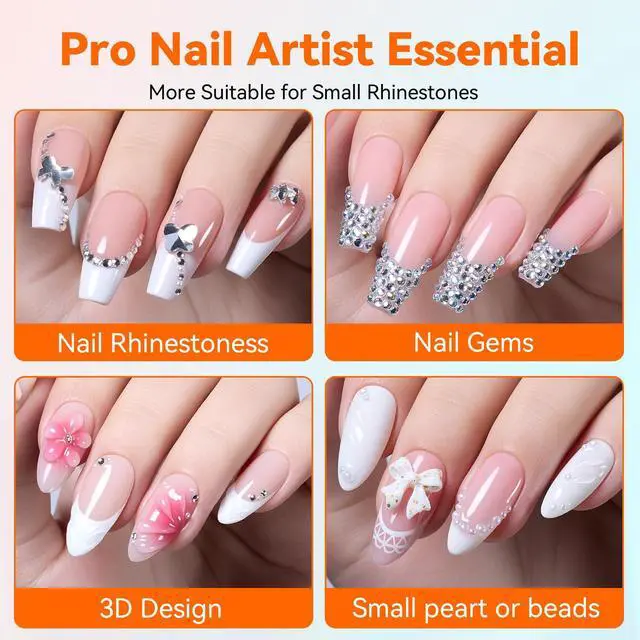 Alt view image 5 of 7 - 2Pcs Rhinestone Glue, Strong Hold 3D Gel Nail Art Nail Gem Glue | UV Cured Nail Glue for Nail Charms and Gems Jewelry Diamond for DIY Manicured at Home Beauty Gifts for Women