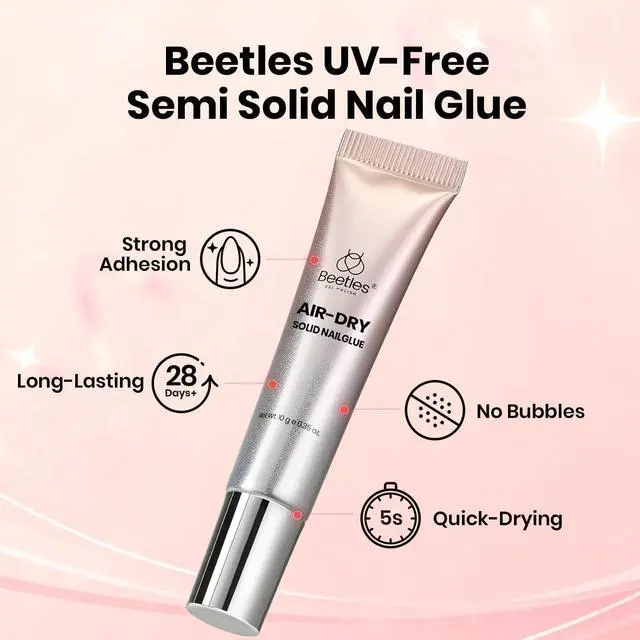 Alt view image 2 of 7 - Super Strong Nail Glue 10g for Press On Nails, No UV Lamp Needed | Quick Drying, Long Lasting, Easy Control Semi Solid Nail Glue for False Acrylic Nails