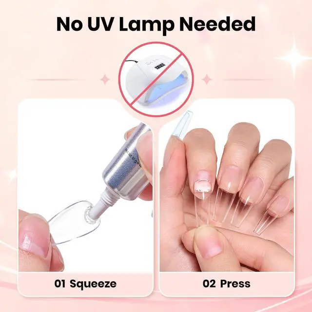 Alt view image 3 of 7 - Super Strong Nail Glue 10g for Press On Nails, No UV Lamp Needed | Quick Drying, Long Lasting, Easy Control Semi Solid Nail Glue for False Acrylic Nails